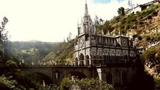 Landscape mountains cathedral church architecture Custom Gaming Mat Desk picture