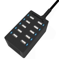 Sabrent 60 Watt (12 Amp) 10-Port [UL Certified] Family-Sized 10-Port, Black picture