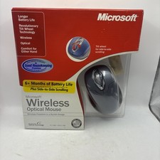 Vintage Microsoft Wireless Optical Mouse NIB New Sealed Tilt  Wheel  Silver 2003 picture