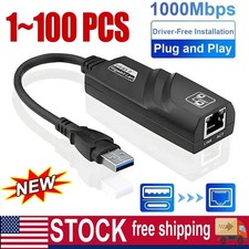USB 3.0 Gigabit Ethernet LAN RJ45 1000Mbps Network Adapter For Windows PC LOT picture