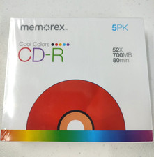 5 pack Memorex CD-R 52X 700MB/80Min 5PK.  Recordable NEW SEALED picture