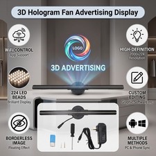 3D Hologram Fan 2 Blades Holographic Projector Adjustable Brightness Angle picture