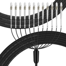 12 Strand OM3 LC to LC Outdoor Armored Fiber Patch Cable, 12 Core, 10GB/40GB, 50 picture