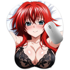 3D Anime Mouse Pad, Oppai Design, Soft Gel Wrist Rest, Rias Gremory picture