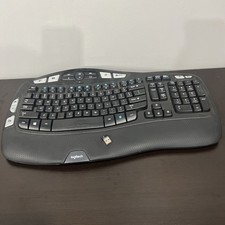 Logitech K350 Wireless Wave Keyboard with USB Unifying Receiver Ergonomic Design picture