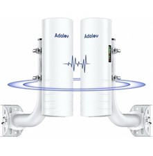 5.8GHz Wireless Bridge Pair AdaLov CPE361 5KM Extend 2x1Gbps +Bracket Mounts picture