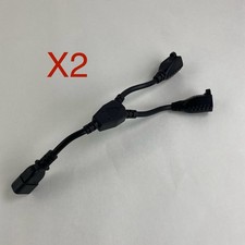 Power Cable Y w/ 3 Pin male to 2 3 Prong Female Lot of 2 picture