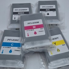 Compatible PFI-030 Ink Cartridges 55ml (5Pcs) for Canon TA-20 TA-30 TM-240/340 picture