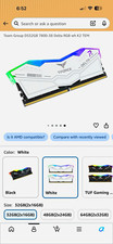 Team Group T-FORCE Delta RGB DDR5 32GB (2x16GB) 7800 DIMM White picture