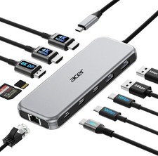 Acer Laptop Docking Station 3 Monitors, 11-in-1 USB C Docking Station with 8K DP picture