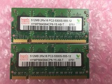 Lot of 2 Hynix 512MB 2Rx16 PC2-5300S-555-12 HYMP564S64CP6-Y5 AB-T 0751 picture