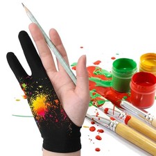 Two Finger Anti-fouling Glove Drawing & Pen Graphic Tablet Pad For Artist Black picture