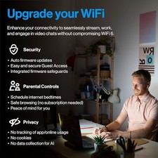 WHITE - LINKSYS LN1101 MULTI GIG MICRO MESH WI-FI 6 ROUTER picture