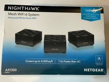 NETGEAR Nighthawk MK6W-100NAS AX1500 WiFi 6 Mesh System Router + 2 Satellites🔥 picture