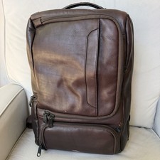 eBags Professional Slim Laptop Backpack Black Brown Columbian Leather Limited Ed picture