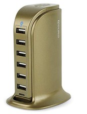 Port USB Desktop Charging Station Hub Wall Charger (Gold) - Aduro 40W 6 picture