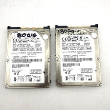Hitachi HTS541080G9AT00 80GB 2.5 IDE Laptop Hard Drive Lot of 2 Lenovo 39T2515 picture