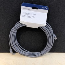 Insignia 25ft Cat5e RJ45 Ethernet Network Cable Patch Cord High Speed Up 1Gbps picture