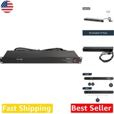 Durable 1U Rack PDU 8 Outlet Power Strip Surge Protection 15A Network Server picture