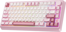 75% Compact Mechanical Keyboard with Knob for Pc/Mac/Laptop-Pink picture