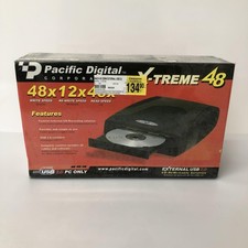 Pacific Digital X-Treme 48 USB 2.0 External CD-RW Drive 48x12x48x Black For PC picture
