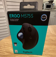 Logitech ERGO M575S Wireless Bluetooth Ergonomic Trackball Mouse, Black picture
