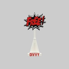 3D Printed FREE Givvy Card Stand - White/Red picture
