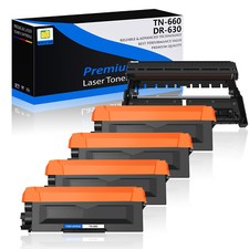 1PK DR630 Drum + 4PK Black TN660 Toner Set for Brother MFC-L2680W MFC-L2685DW picture