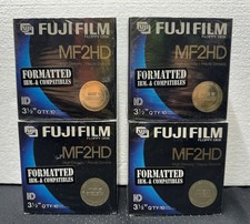 Lot of 4 Fujifilm MF2HD Floppy Disk 3-1/2