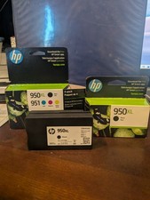 HP 950XL/951 (C2P01FN) Black/Cyan/Magenta/Yellow Ink Cartridge+ NIB 950XL+950XL picture