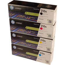 Genuine HP 210A Toner Set W2100A W2101A W2102A W2103A CMYK NEW SEALED picture