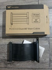 Thermaltake PCIe 4.0 Dual 90°Degree Connectors Riser Cable; 16Gbps High-Speed... picture