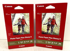 2 Pkgs. ~ Genuine Canon Photo Paper Plus Glossy II~4x6~PP-301~100 Sheets ~ NEW picture
