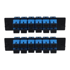 2 PCS 12Core SC UPC Single Mode Fiber Patch Panel Coupler Adapter Network picture