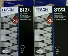 Epson 812XL DuraBrite Ultra High-Yield Black Ink**Lot of 2**, T812XL120-S picture
