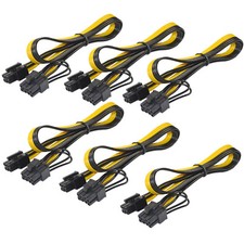 6-Pack 6-pin to 8-pin Power Cable for GPU Video Card, Bitcoin Mining PCIE PCI-E picture