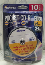 Memorex Pocket CD-R/RW 210 MB, 24 Minute 24x, Speed 10 Recordable 10-Pack, NIB picture