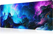 Dazzling Galaxy Gaming Mouse Pad Blue Desk Mat XL Mouse Gaming Pads, Starry Sky picture