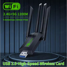 1200Mbps WiFi USB Adapter Dual Band 2.4G+5Ghz Wi-Fi Dongle 4 Antenna 802.11AC US picture