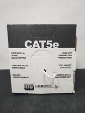 MG Electronics UTP CAT 5e 100MHz CMR/CMX 75C 500ft Solid Copper Ethernet Cable picture