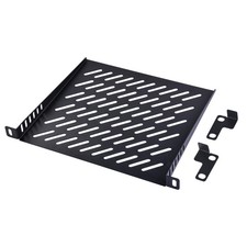 2 PCS 0.5U Server Rack Shelf Vented Cantilever Tray Fits 10 Inch Network picture