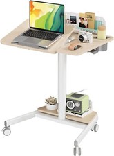 JOY worker Mobile Standing Desk with 60° Tiltable Desktop, 28