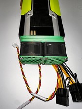 SHORT NVIDIA P100 P40 V100 COOLING FAN SHROUD W/ POWERFUL DUAL 4-PIN FANS, READ picture