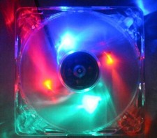Evercool 120mm x 25mm Computer Case Quad Multi Color LED Cooling Fan picture
