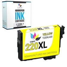 CMYi 1X Replacement 220XL Yellow Ink Cartridge Fits Epson Workforce WF-2750 2760 picture