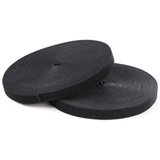 StarTech HKLP25 Hook-and-Loop Cable Management Tie - 25 ft. Roll - Black picture