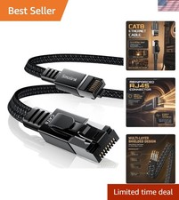 Flat Cat 8 Ethernet Cable 50ft - High-Speed 40Gbps Network Cable for All Devices picture