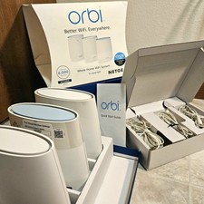 NETGEAR Orbi RBK23 AC2200 Whole Home Mesh WiFi System 3-Pack - MINT / OPEN BOX picture