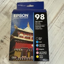 Epson 98 High-Capacity Claria Ink 6-Cartridge Set T098120-BCS Exp 3/23 picture