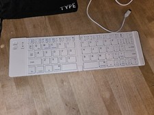 Black Marble Wireless Keyboard, Foldable,  Bluetooth,  Sleek picture